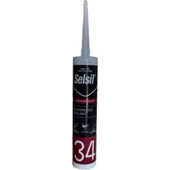 SELSİL 34 Silikonize Mastik 450GR.