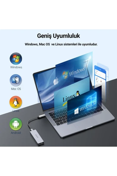 Usb 3.2 Gen2 Type-c 10gbps M.2 Nvme Ssd Disk Kutusu - Resim 3