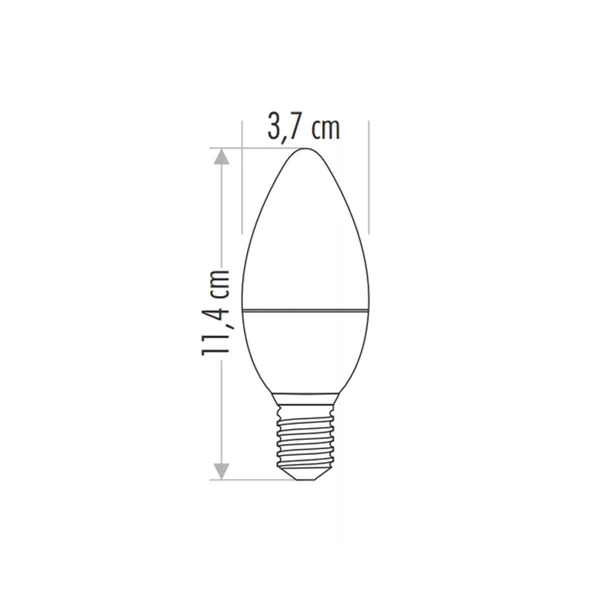 Cata CT-4079 7W E14 LED Buji Ampul 3200K Günışığı Düşük Tüketimli Dekoratif Aydınlatma Lambası - 3