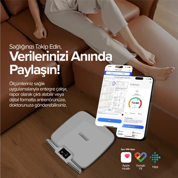 Bester BS9250 8 Elektrotlu Akıllı Tartı – ITO Kaplamalı Segmental Analiz, 3.5” TFT Ekran - 7