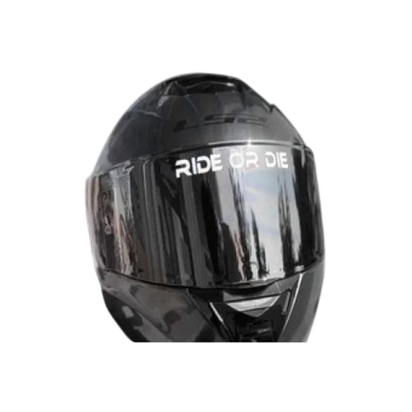 Ride Or Die Sticker Kask Vizör İçin Etiket Beyaz 2 X 13 Cm ürün görseli 1