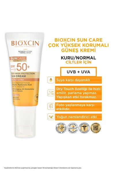 Bioxcin Sun Care Spf 50 Yüz Güneş Kremi 50 ml Kuru ve Normal Cilt + Vücut Güneş Spreyi 200 Ml - 2