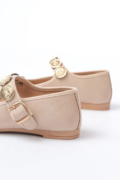 İnf-6363  Nut Baret Tokalı Günlük Bayan Ayakkabı - Resim 2