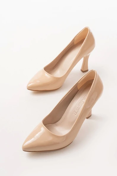St-001 Nut Rugan Günlük 9 Cm Topuklu Bayan Stiletto Ayakkabı - Resim 3