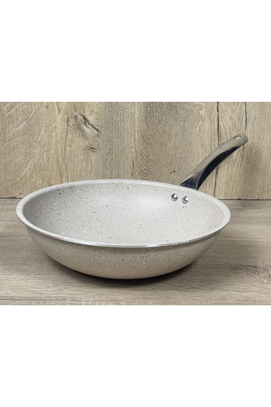 Att  Morelli Granit 28 cm Wok Tava Kapuçino