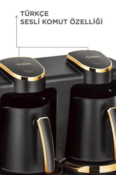 Torima 202 Double Sesli Komut Türk Kahvesi Makinesi 250ml+250ml 8 Fincan Kapasiteli - 2