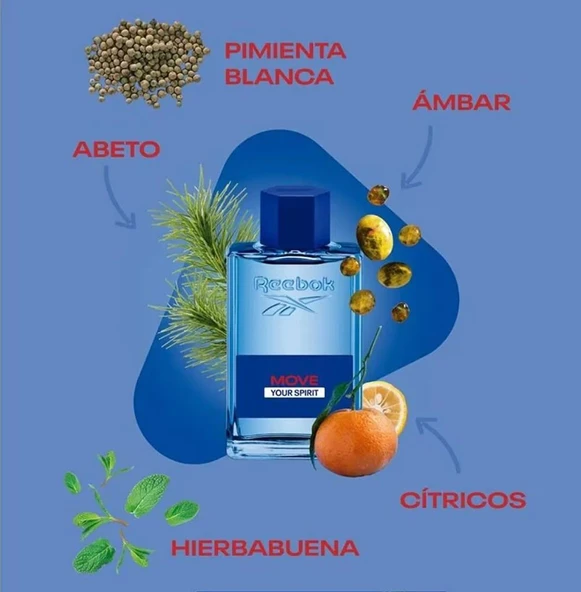 Reebok Move Your Spirit EDT 100 ml Erkek Parfüm - Resim 3