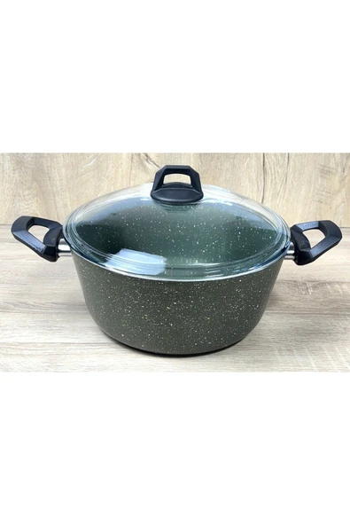 Att  Ravelli Maxima Extra 9 Parça Granit Tencere Seti Yeşil - Resim 2