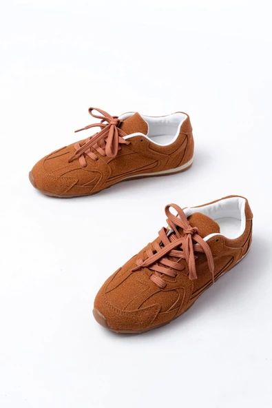 Rs-01 Taba Süet İnce Taban Günlük Spor Ayakkabı - Resim 5