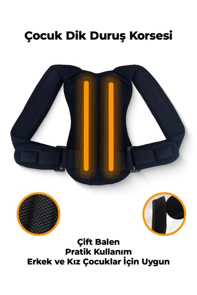 Balenli Çocuk Korsesi Dik Duruş, bel, sırt Korsesi, Kambur Korsesi (EX-11 ) - 2