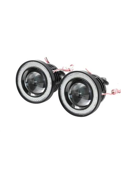 Angel Far 89mm Halkalı Mercekli Led Halkalı Beyaz Sis Far Su Geçirmez Uyumlu - 2