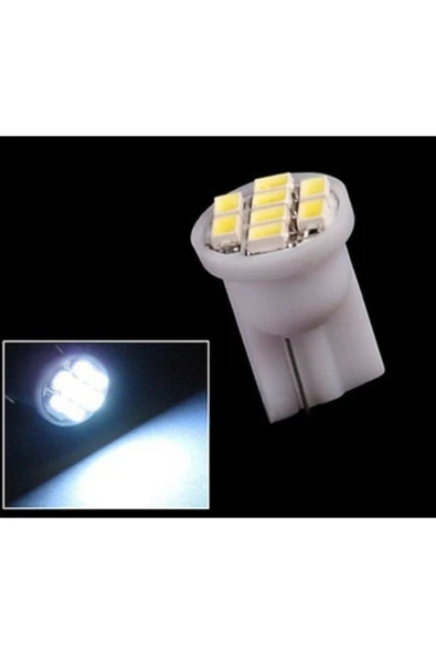 WALZEN T10 Dipsiz W5w 8 Ledli Beyaz Park Tavan Plaka Ampülü(2 ADET) - 3
