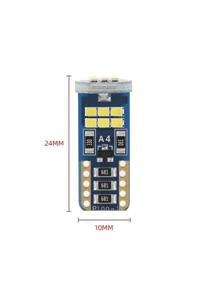 WALZEN T10-18 Led Beyaz Park Ampulü W5w 18ledli *yüksek Işık Şiddeti  2 li - 3
