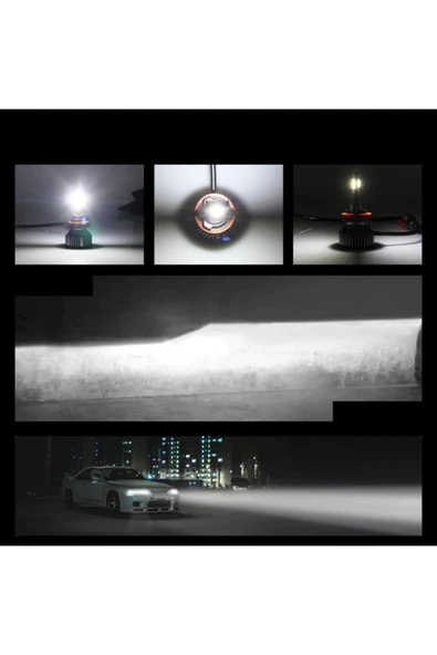 HRPAK H7 Led 12000 Lümen Xenon Led Zenon Far Ampulü S8 Şimşek Etkili - Resim 5