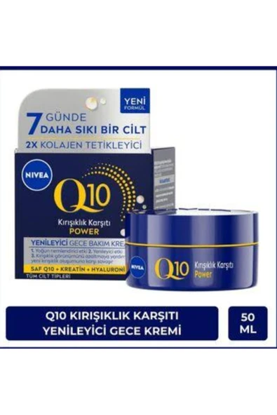 NIVEA Q10 POWER Kırışıklık Karşıtı Gece Kremi 50 ml