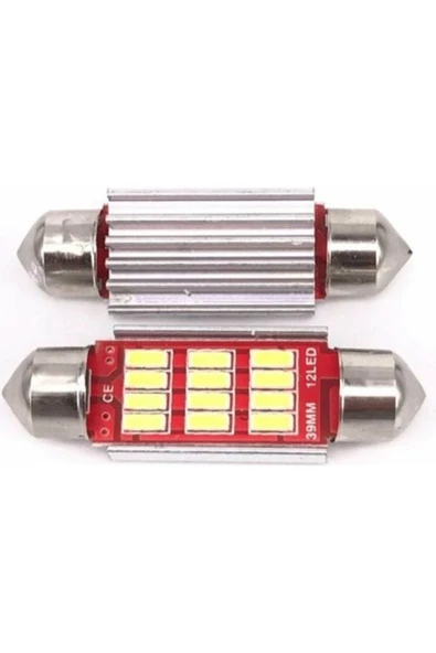 HRPAK Sofit 12 Led Led Canbus C5w Uyumlu  Tavan Plaka Ampül 41mm 2 Adet - Resim 2