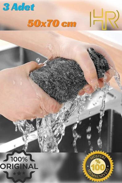 HRPAK ( 3 Adet ) Sıkılması En Kolay Profesyonel Sihirli Yer Bezi 50-70 Cm Büyük Boy - 4