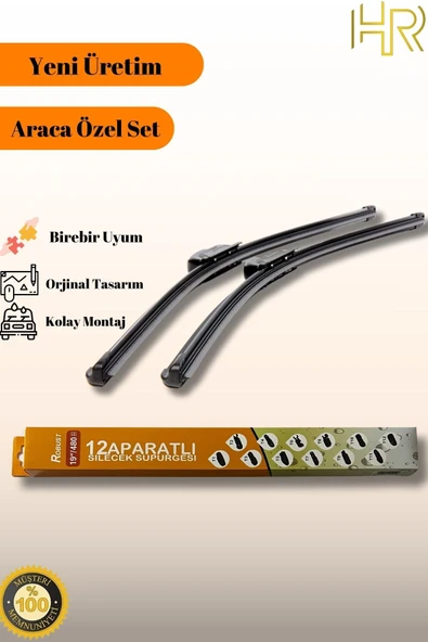 HRPAK Renault Clio 3 2007 - 2012 Arası Cam Silecek 60x40-T7
