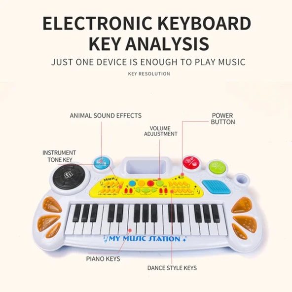 Music Mania Beyaz Mp3 Piano - 4