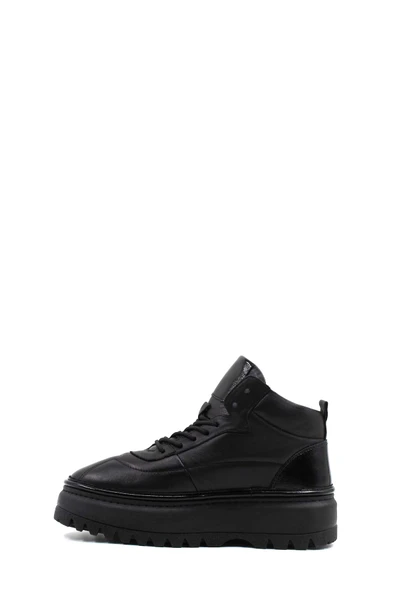 Hakiki Deri  Kadın Kalın Taban Bot 409SZA3116 - Resim 7