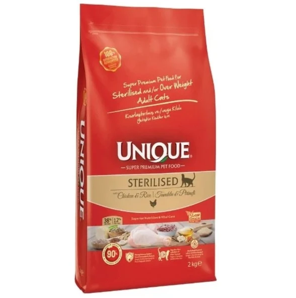 Unique Sterilised Tavuklu Kısırlaştırılmış Yetişkin Kedi Maması 7 Kg