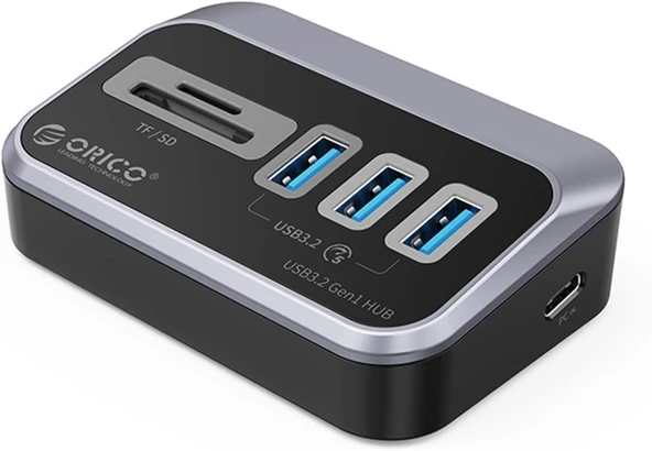 Orıco 4 Portlu Type-C Bağlantılı Usb3.2 Gen1 Tf/sd Kart Okuyucu Çoklayıcı Hub