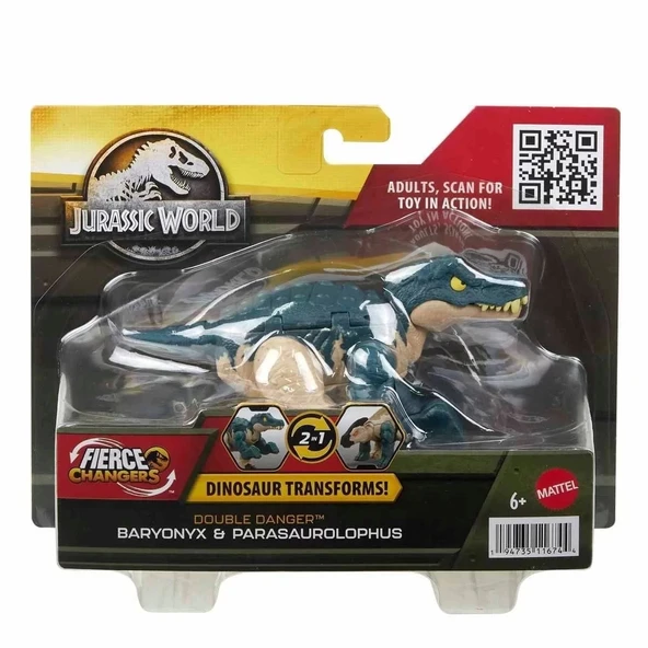 Hlp05 Jurassic World Değişim Serisi - Çifte Tehlike Dinozor Figürleri