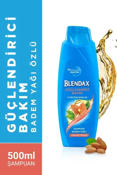 Güçlendirici Bakım Badem Yağı Özlü Şampuan 500 ml X 4 Adet - 2