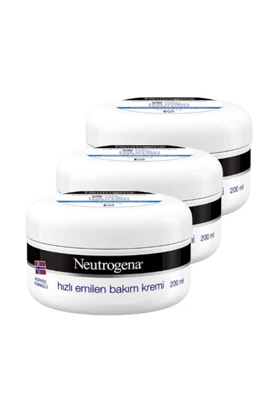 Norveç Formülü Hızlı Emilen Bakım Kremi 200 Ml X 3 Ad