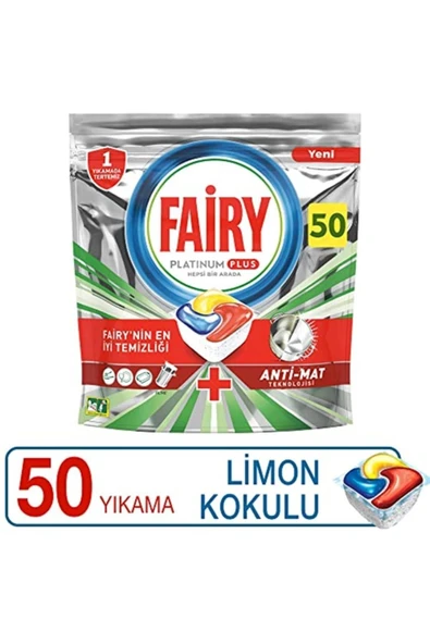 Platinum Plus 50 Yıkama Bulaşık Makinesi Deterjanı Kapsülü Hızlı Çözünme - 2