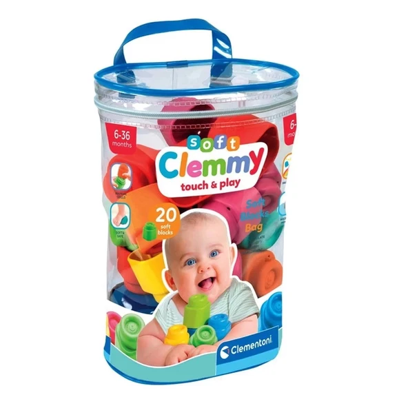 17877 Soft Clemmy - Yumuşak Blok Çantası 20 Parça 6-36 Ay