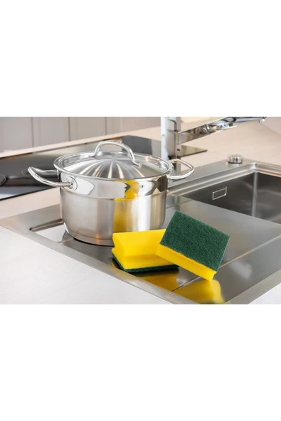 Scotch-brite Yeşil Bulaşık Süngeri 8'li- Tırnak Koruyuculu - 4