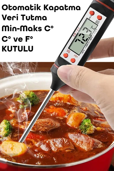 Dijital Gıda Termometresi Sıvı Gıda Et Su Süt Yiyecek Sıcaklık Ölçer Mutfak Için Gıda Termometre 027