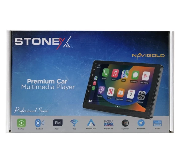 Navigold Stonex 9 Inch Multimedya Tablet 2GB+32GB Carplay Android Auto BT Navigasyon FullHD EQ Radyo - 2