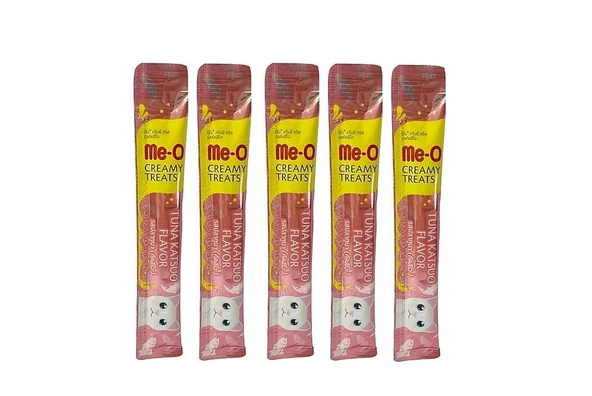 Me-O Ton Balıklı ve Katsuo Balıklı Likit Kedi Ödülü Maması 15 Gr*5ADET