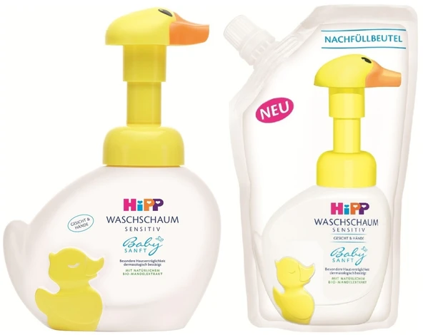 Hipp Babysanft Bebek/Çoçuk El Yıkama Köpüğü 250ML (1 Pompalı+1 Yedek) Avantaj Paket