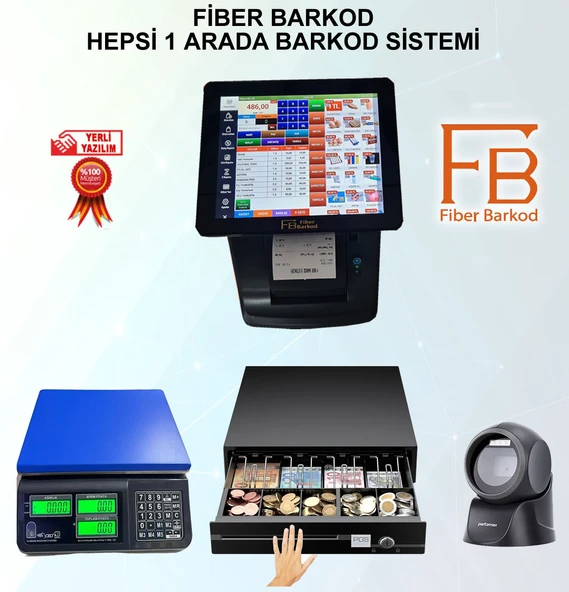 Hepsibir Arada Barkod Sistemi Full Paket / Android / Fiber Barkod