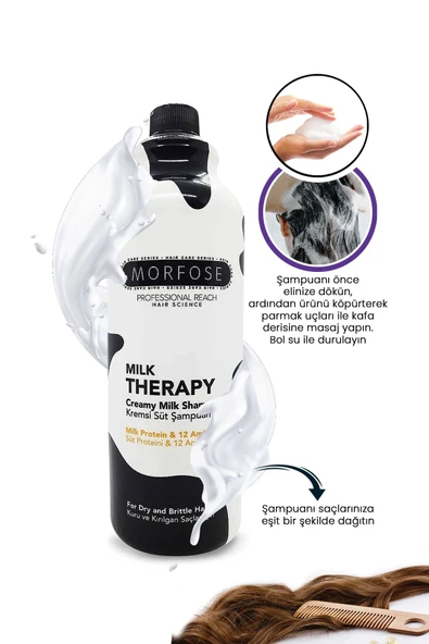 MORFOSE MİLK THERAPYKREMSİ SÜT ŞAMPUAN 1000 ML - 3