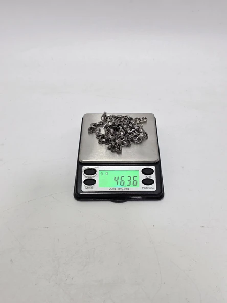 Zincir Motifli 925 Ayar Gümüş Kolye 4,5mm 46,35 Gram - 8