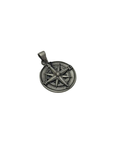 Pusula Motifli 925 Ayar Gümüş Kolye Ucu 9,75 Gram - 2