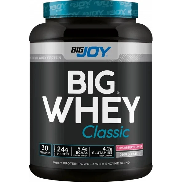 Bigjoy Sports BIGWHEY Whey Protein Classic Çilek 990g 30 Servis
