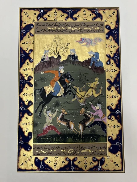 Sessiz Tepede Av Adlı El Yapımı Minyatür Resim 29,5x18,5 cm
