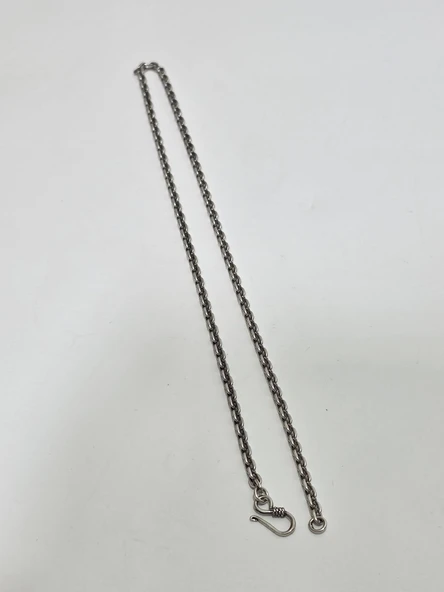Zincir Motifli 925 Ayar Gümüş Kolye 4mm 19,05 Gram - 3