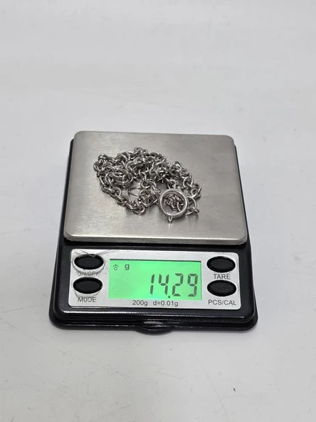 Zincir Motifli 925 Ayar Gümüş Kolye 4,5mm 14,25 Gram - 6