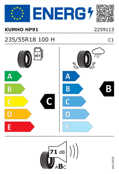 KUMHO 235/55R18 100H HP91 2025 ÜRETİM YAZLIK LASTİK - Resim 2