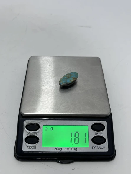 Okyanus Temalı Doğal Kabaşon Firuze Taşı 9 Karat - Turkuaz Taşı 1,80 Gram - 5