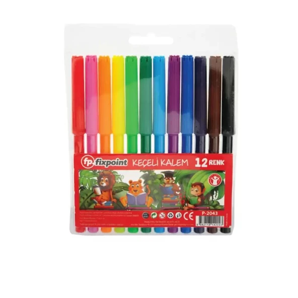 FIXPOINT KECELI KALEM 12 RENK (P-2043) ürün görseli