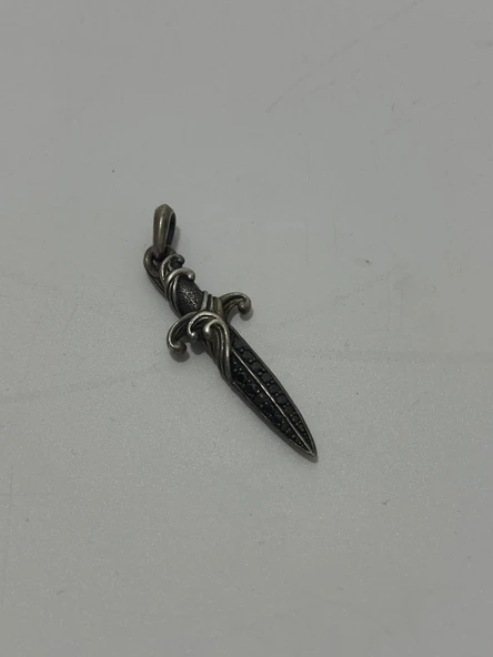 David Yurman Hançer Muskası 925 Ayar Gümüş Kolye Ucu 7 Gram - 3