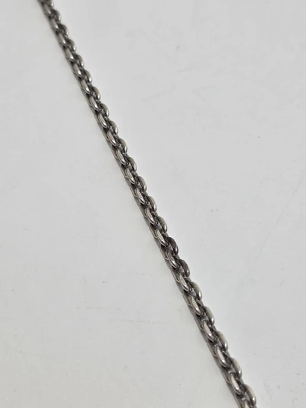 Zincir Motifli 925 Ayar Gümüş Kolye 4mm 19,05 Gram - 2