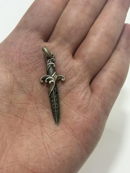 David Yurman Hançer Muskası 925 Ayar Gümüş Kolye Ucu 7 Gram